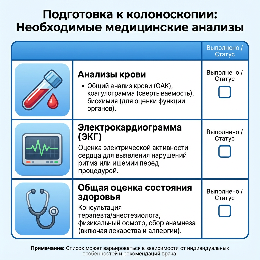 Список анализов
