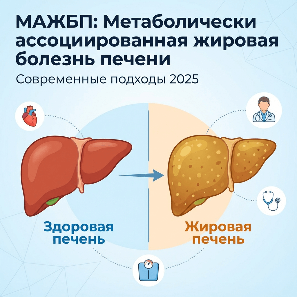 МАЖБП - метаболически ассоциированная жировая болезнь печени