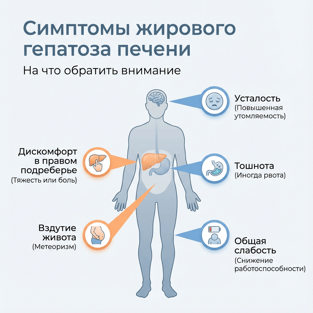 Симптомы жирового гепатоза печени