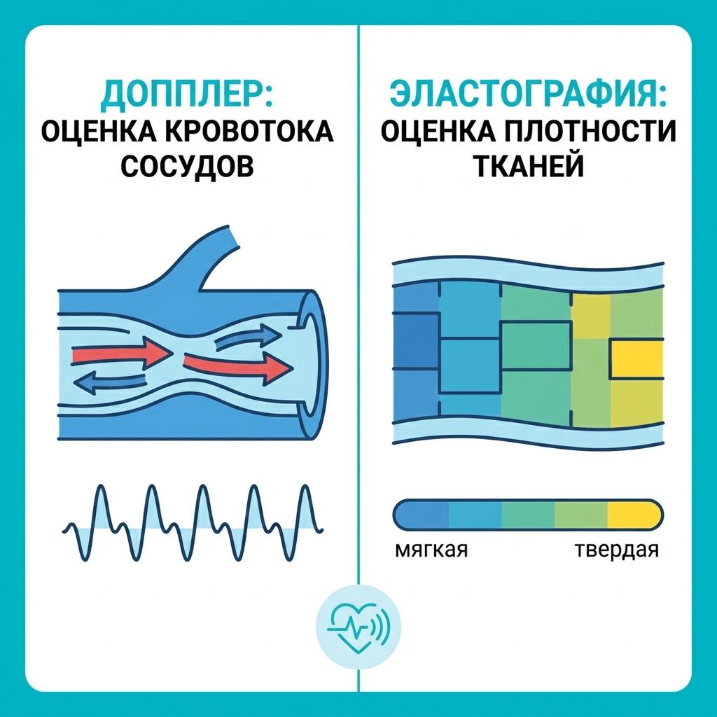 Допплеровское исследование и эластография молочных желёз
