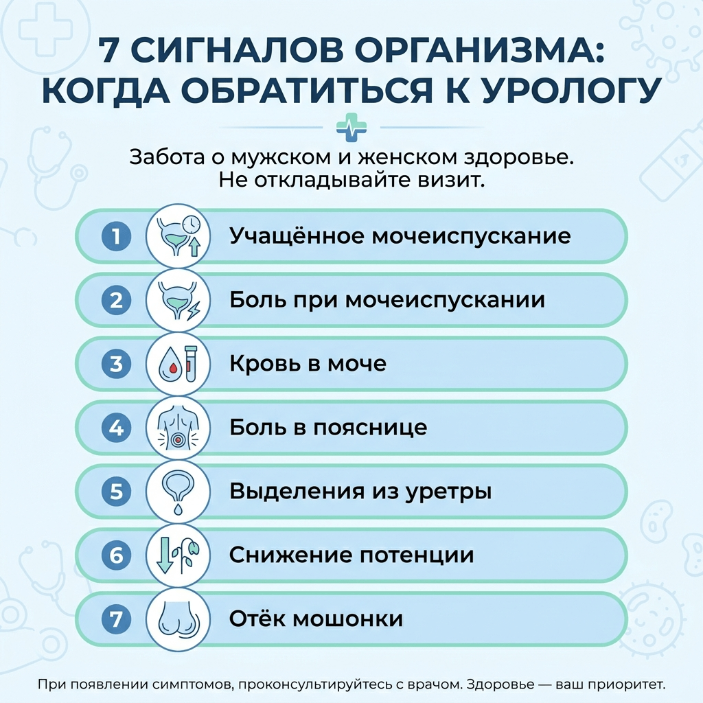7 симптомов, с которыми нужно обратиться к урологу