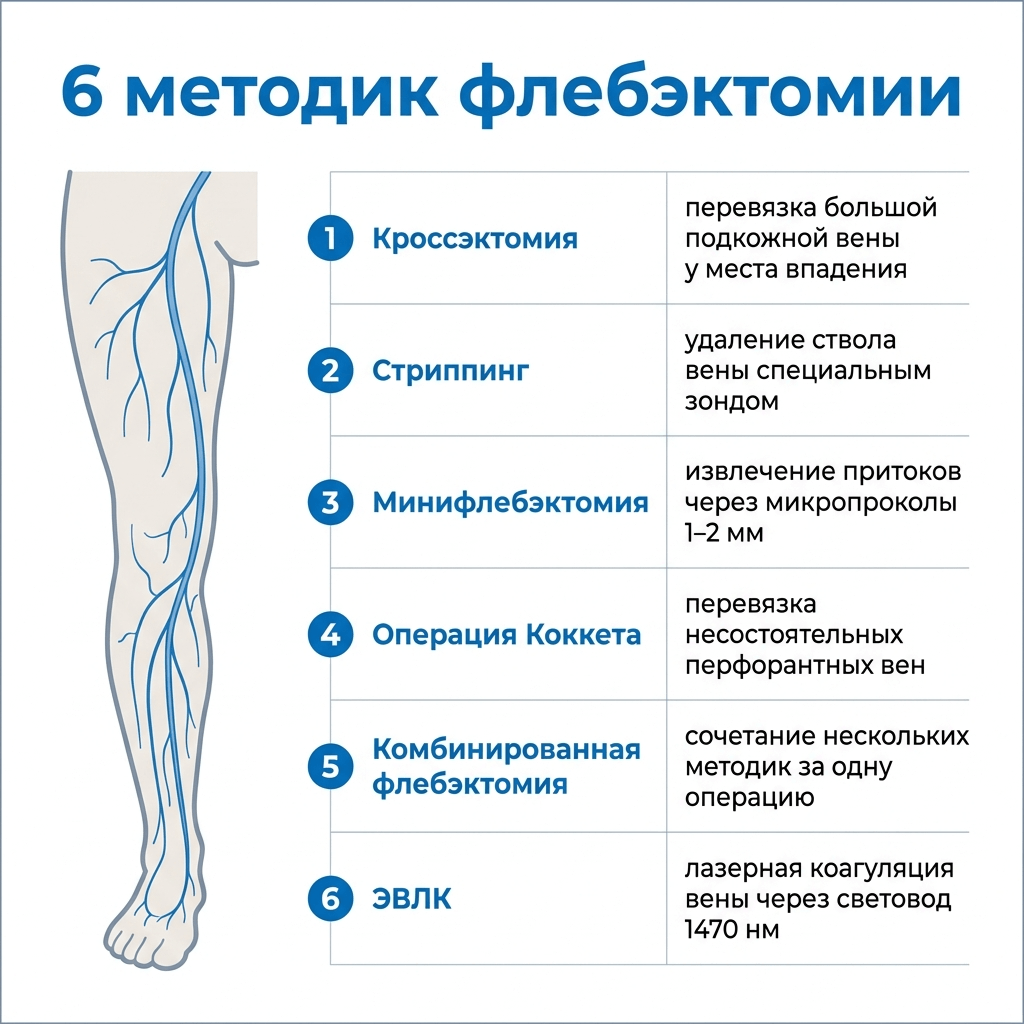 как проходит операция по удалению вен на ногах