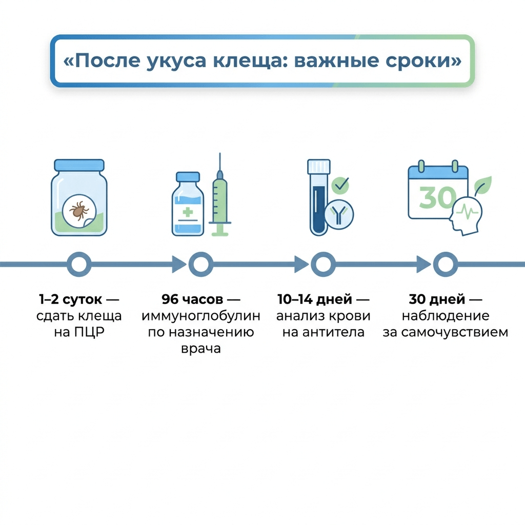 сколько времени клещ находится в коже и риск заражения