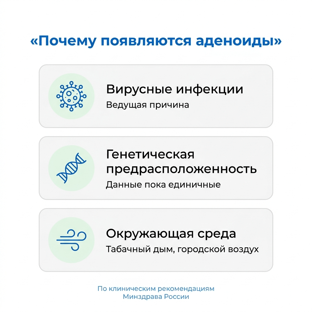 Причины появления аденоидов у детей
