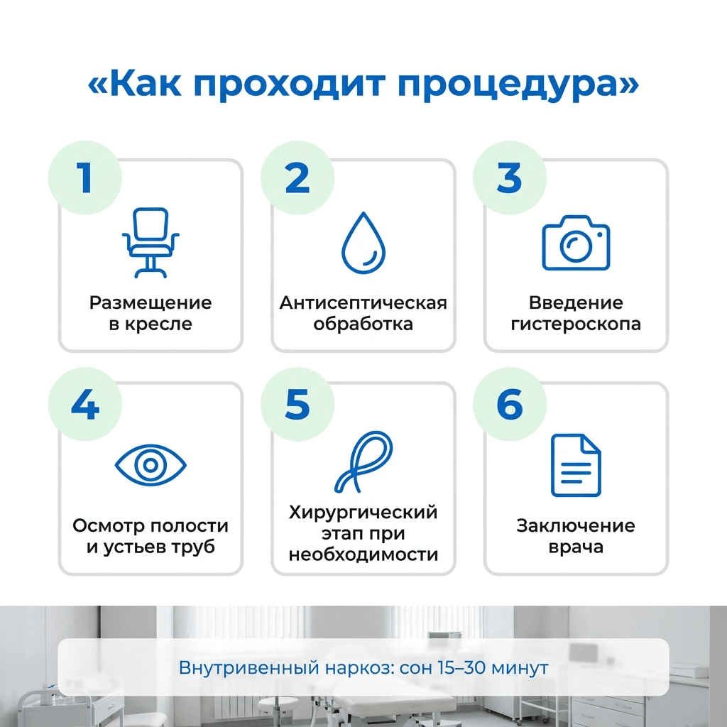 Этапы проведения гистероскопии