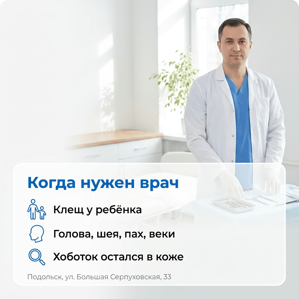 Особые ситуации при укусе клеща