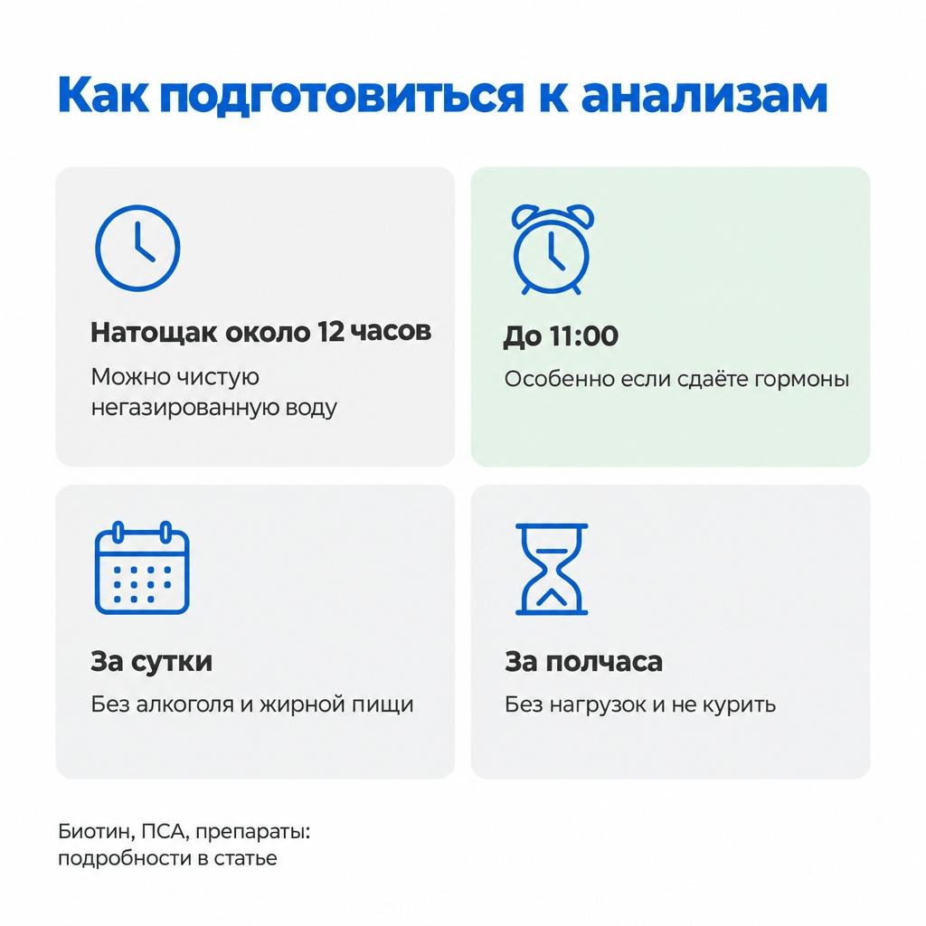 подготовка к сдаче анализов для мужчин