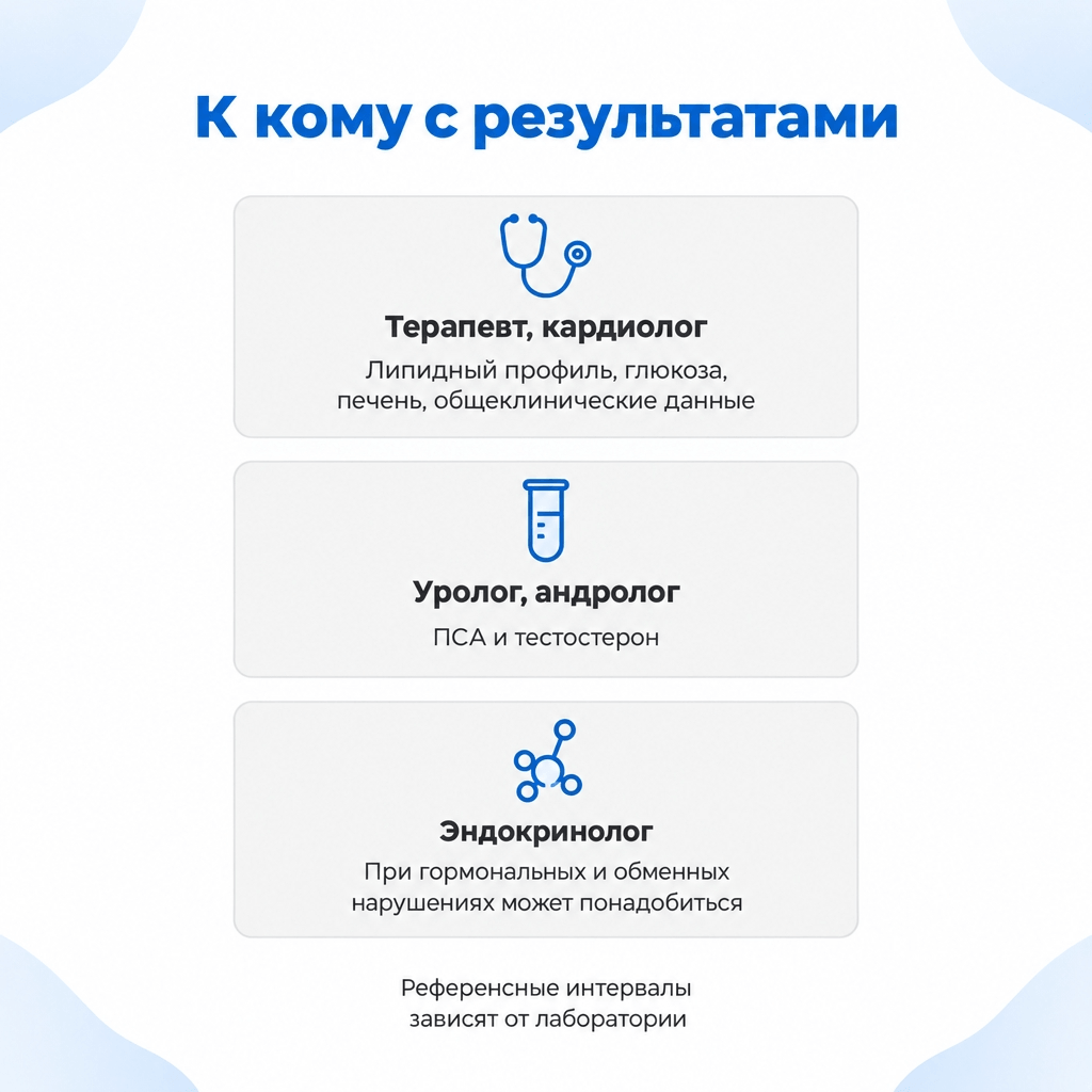расшифровка результатов анализов для мужчин